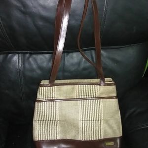 Evan Picone bag. Plaid pattern.